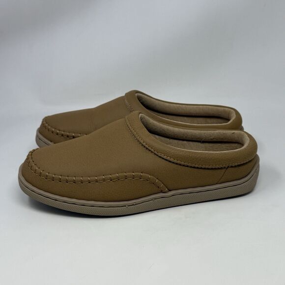 My Pillow Slippers Mules Womens 7 Tan Brown Jersey Lined Moccasins Comfort Shoes - Picture 2 of 15